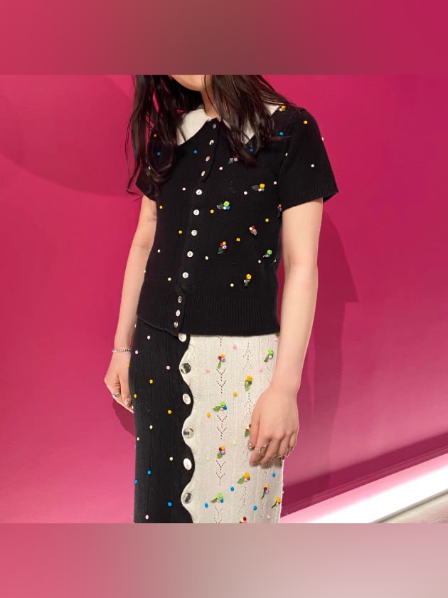 Yanyan Rosie Short Sleeve Cardigan Nwot — image 4 of 8